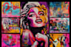 create graffiti pop art canvas designs and murals