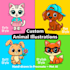 draw cute animal characters for childrens books