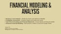 create custom financial models and provide expert analysis