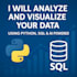 analyze and visualize your data using  python, sql ai powered