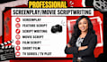 write, edit format screenplay screenwriting movie script tv series film script