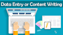 offered data entry and content writer, copy paste work,