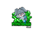 make attractive whacked out rabbit and smoke logo