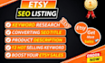 professional etsy SEO optimization expert  boost traffic sales and visibility