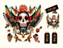 create any design in flash traditional tattoo style