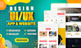 do figma design, website ui ux design, mobile app ui design, ui ux design