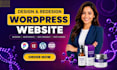 design or redesign wordpress website, landing page, peptide site and woocommerce