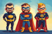 make drawing of super hero character