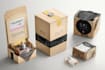 design product packaging box and labels