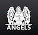 design blessed angels mascot logo with express delivery