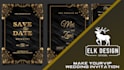 design VIP invitation with envelope