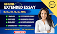 professionally do sl, hl, ias, ib, extended essays