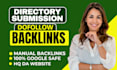 do 400 directory submission SEO backlinks for google ranking