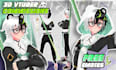 create 3d character, 3d vroid and 3d modeling rigging for vtuber and streaming