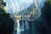 draw environment concept art, fantasy worlds