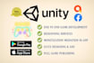 provide unity game development, monetization and multiplayer