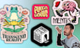 create hand drawing cartoon sticker design your business