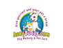make splendid aunt buddy logo with dog walking and care