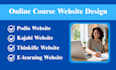 create kajabi website, podia, thinkific website, online course website