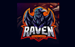 do awesome raven crow mascot logo with fast delivery