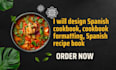 design spanish cookbook, cookbook formatting, spanish recipe book