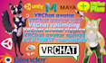 create furry vrchat avatar fursona 3d model furry vtuber  protogen model