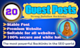 submit 20 guest posts to boost your SEO