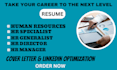 write human resource resume HR manager HR director HR assistant workforce cv