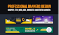 create professional shopify, etsy, and web banners ads design