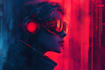 do retro synthwave pop neo sci fi cyberpunk arts and logo