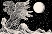 create artistic linocut illustration with fast delivery