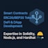 develop smart contracts, erc20, bep20 tokens, defi, and dapps