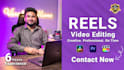 edit your videos into viral reels for instagram, tiktok reels editing