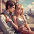 make a anime couple character art anime style