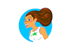 design mascot adventurous female required character logo