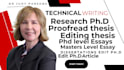 edit writing, phd dissertations revise given content on proposal topic, masters