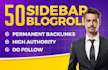 provide SEO friendly high da DR dofollow sidebar backlinks
