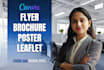 design flyers, bifold, trifold brochures, posters and leaflets in canva