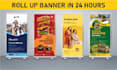 design pull ups banner, stand banner, roll up banner