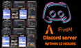 setup fivem,gaming,dayz,rust,discord server animate roleplay fivem server logo