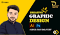 do your adobe illustrator work job, redesign work