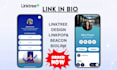 set up beacons, linktree, linkpop bio links, linktree landing within 1hr