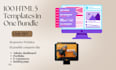 provide 100 HTML website template bundle