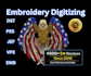 do embroidery digitizing logo, digitize image for embroidery design to dst file