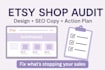 do a complete etsy shop audit with SEO tips to boost sales