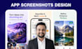 design app screenshots for app store or play store