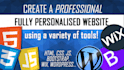 create a professional fully personalised website