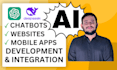develop ai website ai chatbot using openai chatgpt, deepseek, python, PHP
