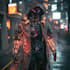 draw star wars cyberpunk, sci fi character art, game character