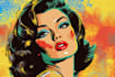 draw pop art in retro comic style